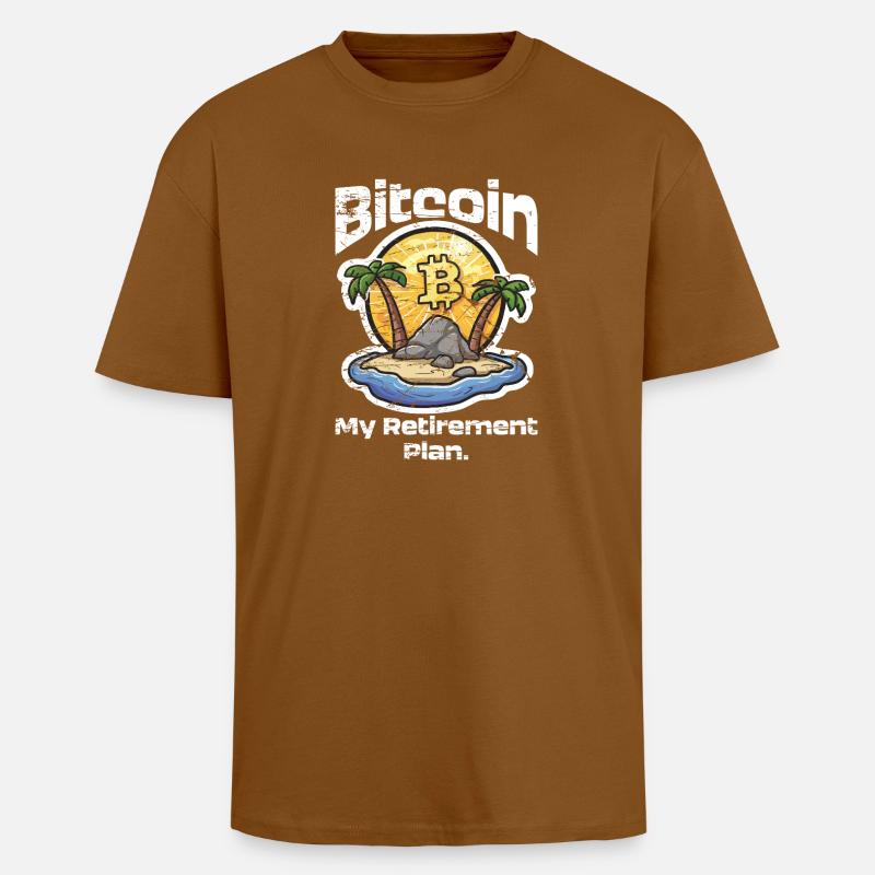 Plan Bitcoin - Oversized Heavyweight Unisex T-Shirt - Toffee