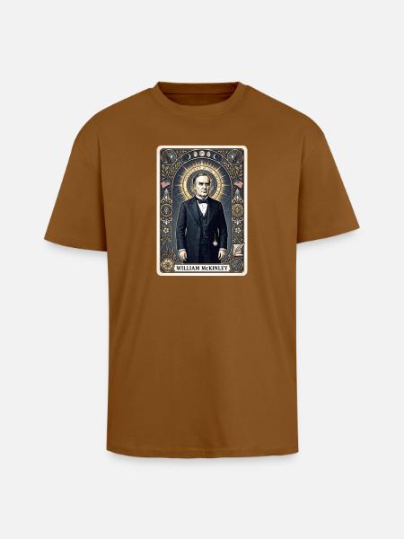 William McKinley Tarotkarte - Oversized Heavyweight Unisex T-Shirt - Toffee