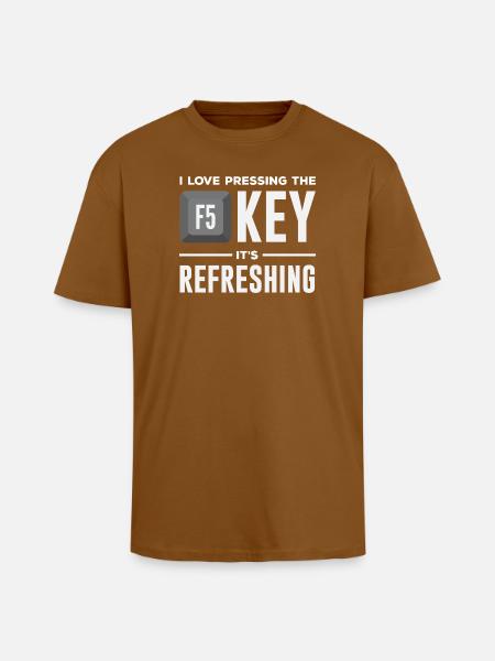 F5 Taste Programmierer - Oversized Heavyweight Unisex T-Shirt - Toffee