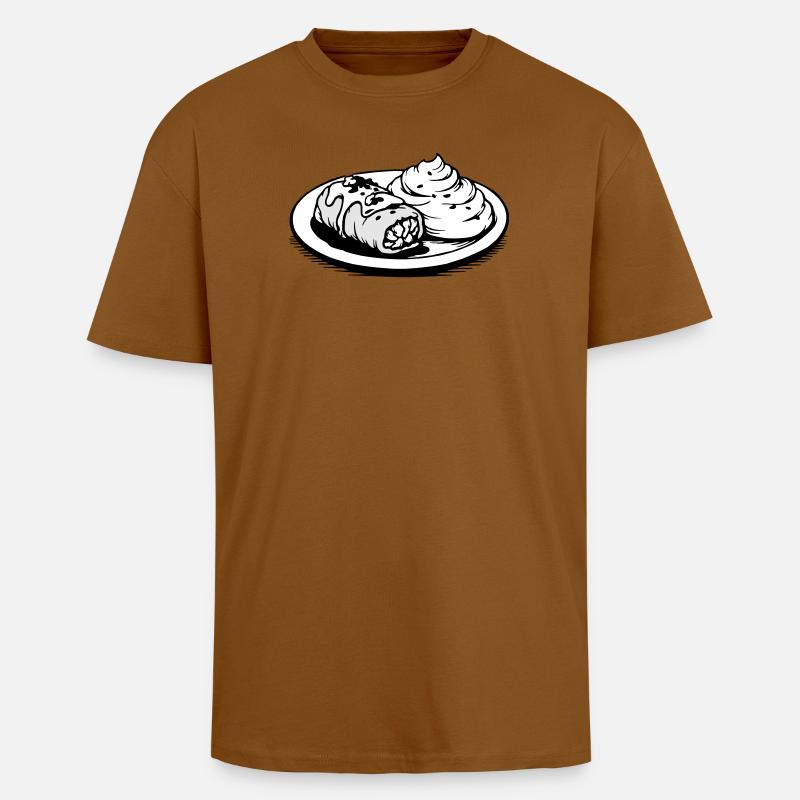Golubzi cabbage wrap with mashed potatoes - Unisex Oversized Heavyweight T-shirt - toffee