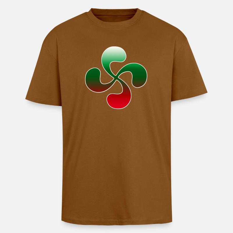 Croix Basque design 101 - T-shirt unisexe oversize épais - toffee