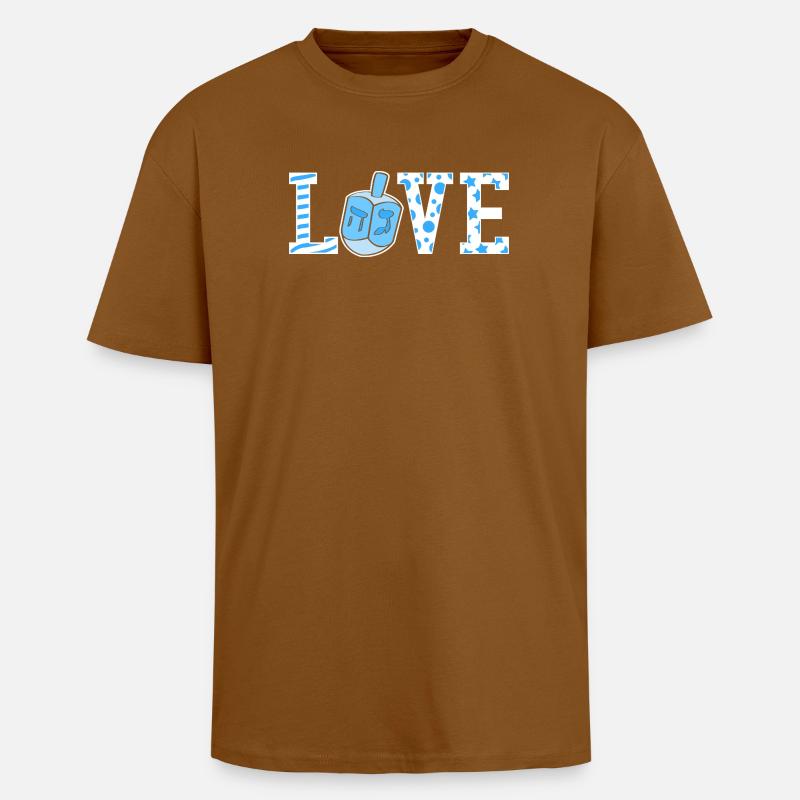 Hanoukka Hanoukka Hanoukka Dreidel - T-shirt unisexe oversize épais - toffee