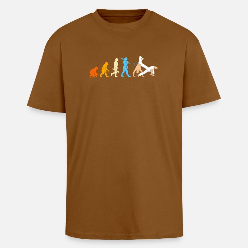 Capoeira Evolution - Unisex Oversized Heavyweight T-shirt - toffee