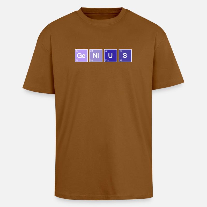 Genius Nerd Geek - T-shirt unisexe oversize épais - toffee