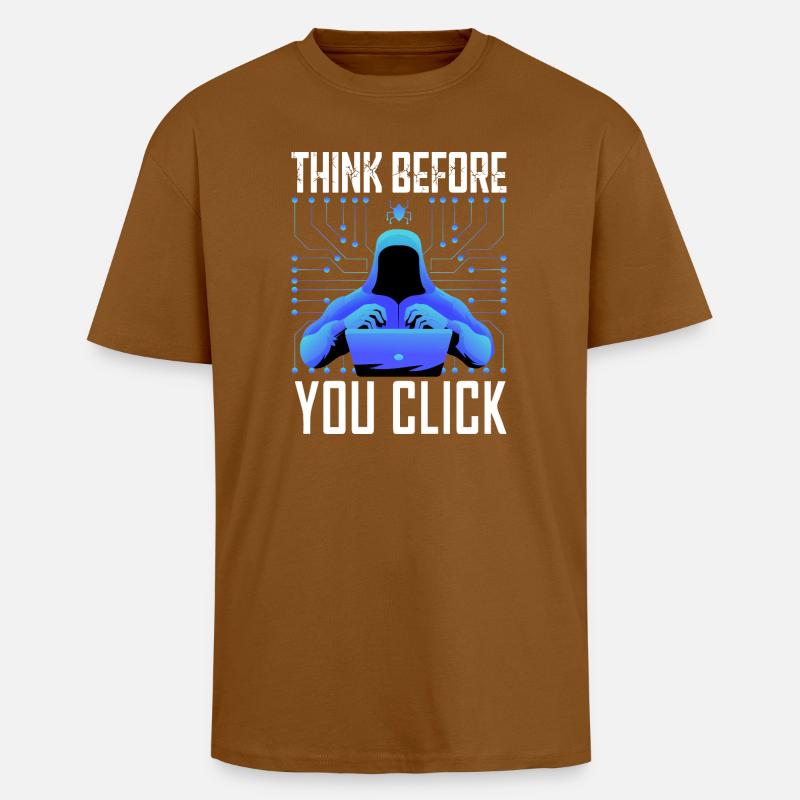 Hacker-Hacker-Hacker-Programmierer Linux Cybersicherheitsdaten - Oversized Heavyweight Unisex T-Shirt - Toffee