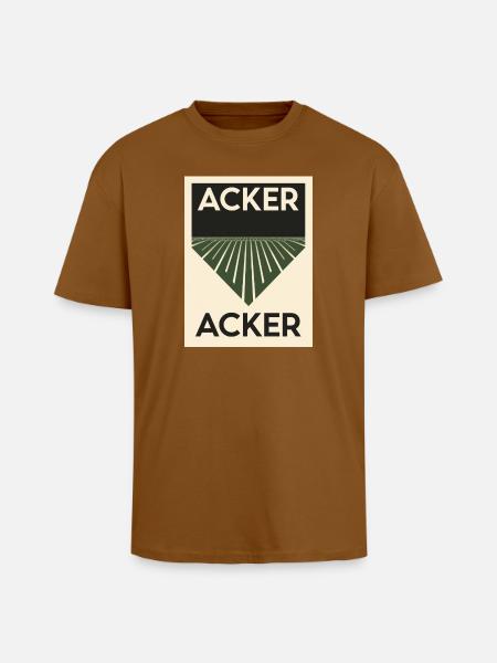 Acker minimalitisch 1930 Poster - Oversized Heavyweight Unisex T-Shirt - Toffee