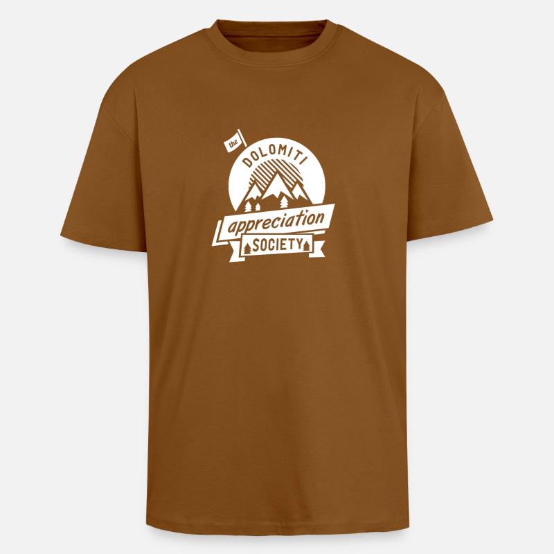 Dolomite Appreciation white - Unisex Oversized Heavyweight T-shirt - toffee