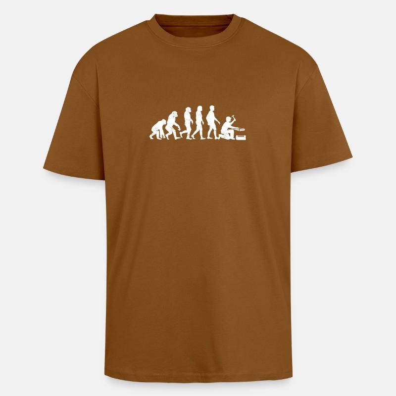 évolution Zimmermann, professions, artisans - T-shirt unisexe oversize épais - toffee