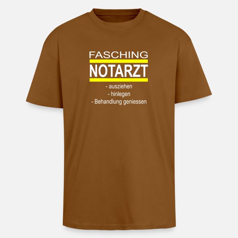 Fasching Notarzt - Oversized Heavyweight Unisex T-Shirt - Toffee
