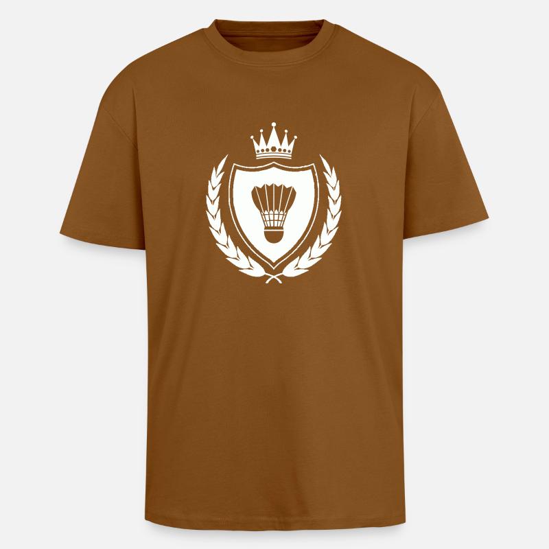 wappen badminton - Oversized Heavyweight Unisex T-Shirt - Toffee