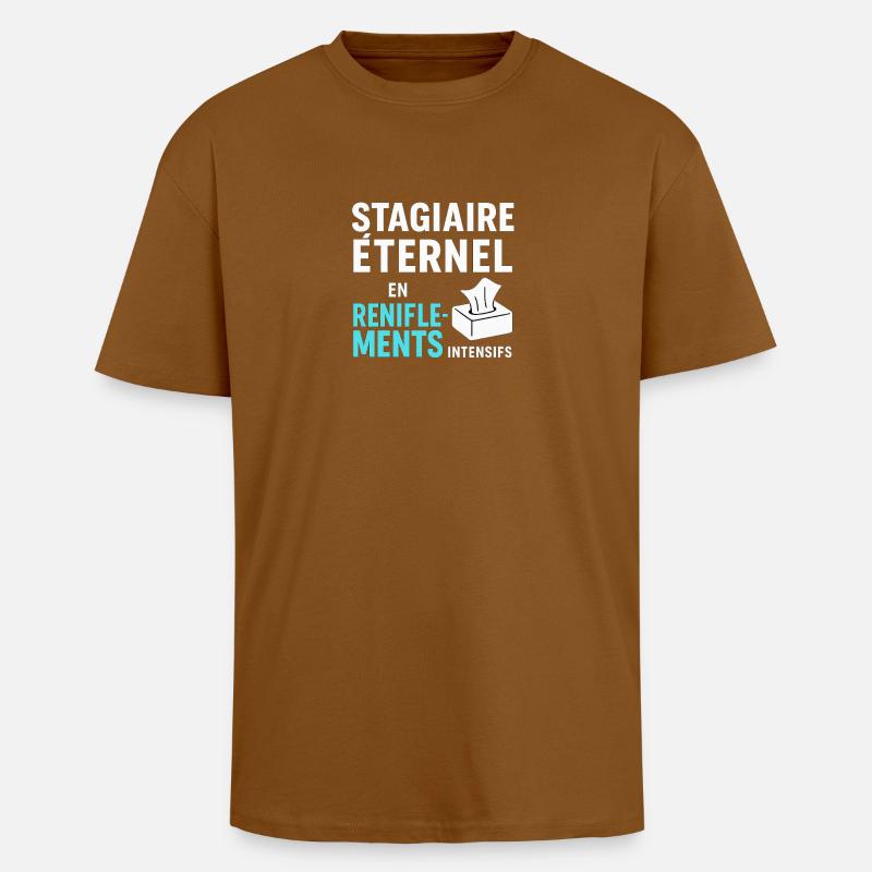 Eternal trainee in intensive sniffing - Unisex Oversized Heavyweight T-shirt - toffee