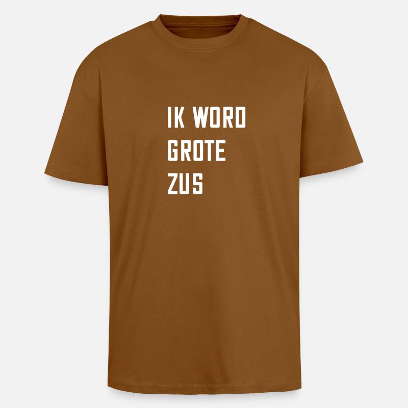 Ich werde eine große Schwester - Oversized Heavyweight Unisex T-Shirt - Toffee