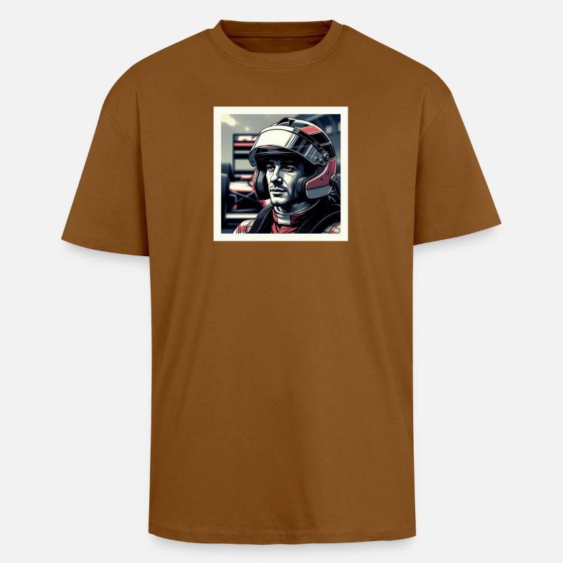 Formula Senna - Oversized Heavyweight Unisex T-Shirt - Toffee