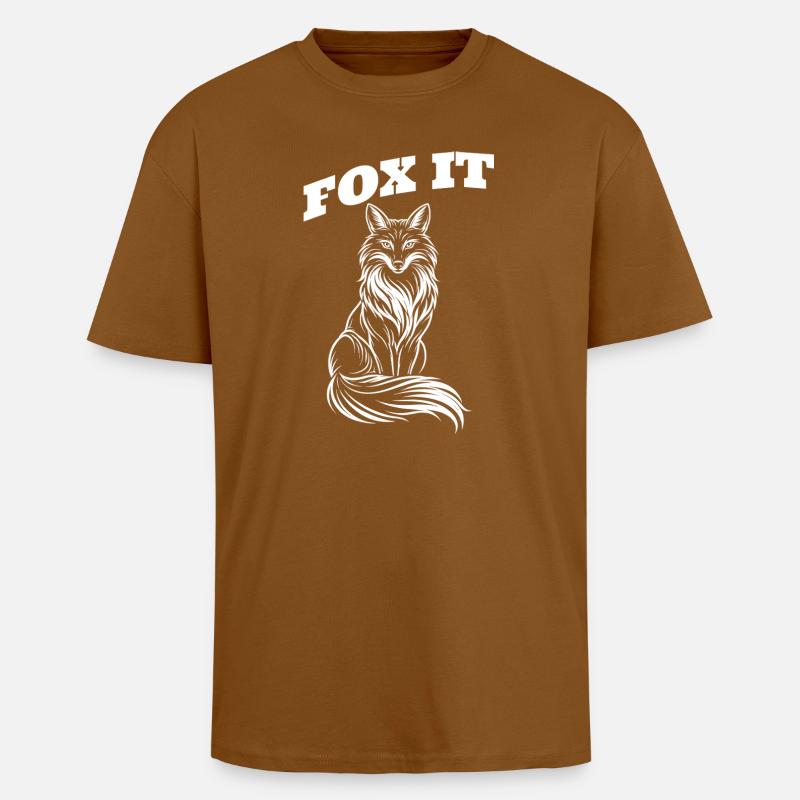 Fuchs-Silhouette - Fox it - Oversized Heavyweight Unisex T-Shirt - Toffee