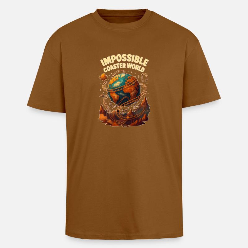 Impossible Roller Coaster World - T-shirt unisexe oversize épais - toffee
