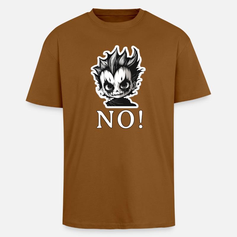 Mohawk Punk Skull NON - NON - T-shirt unisexe oversize épais - toffee