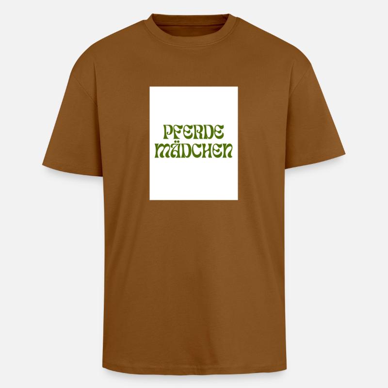 PFERDEMÄDCHEN Retro-Design - Oversized Heavyweight Unisex T-Shirt - Toffee