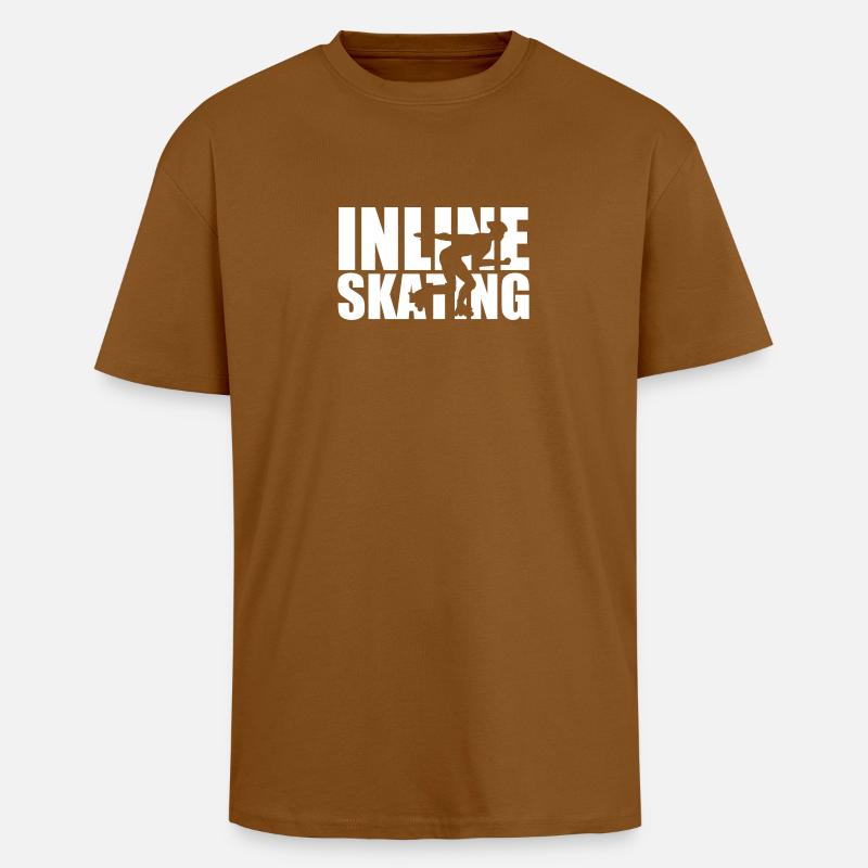 Inline skating - Oversized Heavyweight Unisex T-Shirt - Toffee