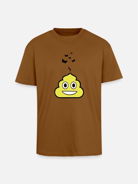 Grinsender Kackhaufen - Smiley - Oversized Heavyweight Unisex T-Shirt - Toffee