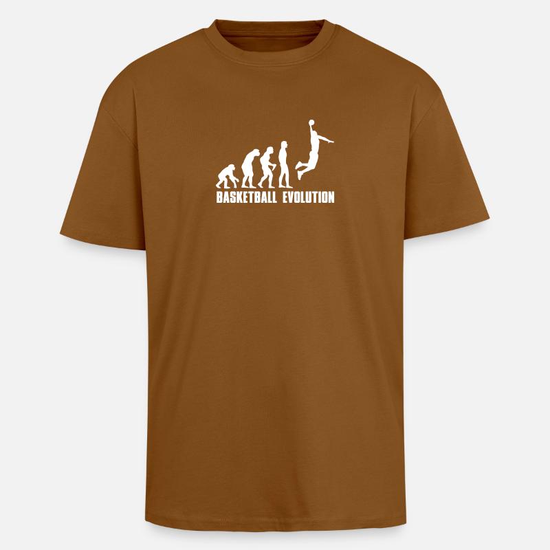 Evolution Basket Dunk - T-shirt unisexe oversize épais - toffee