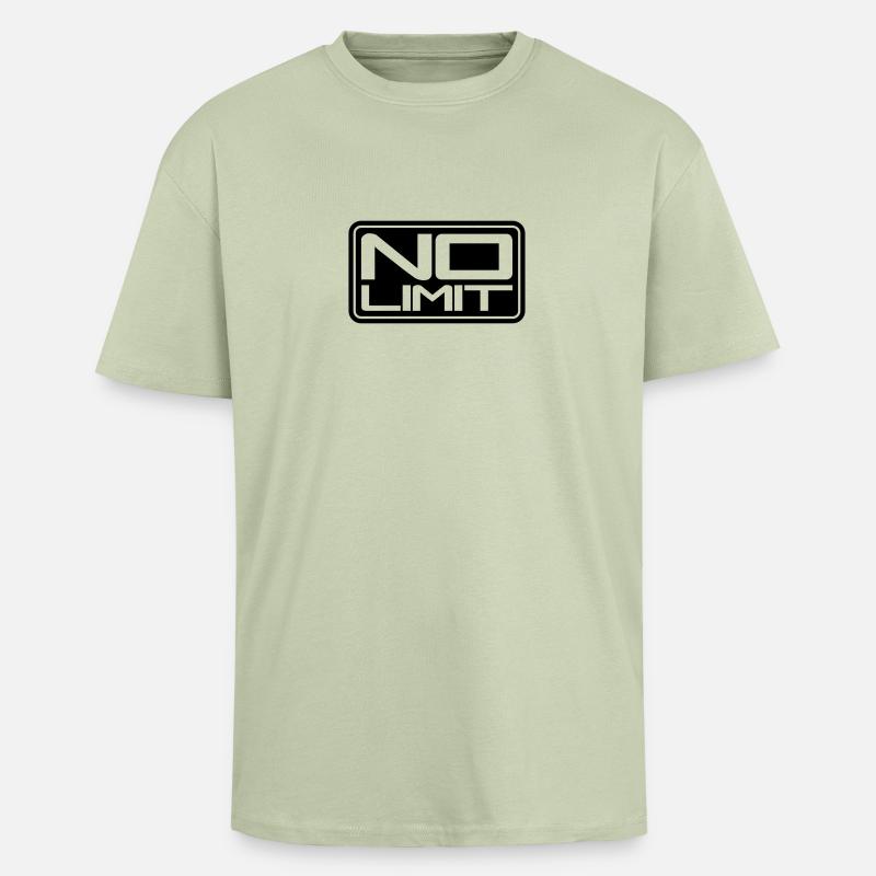 No Limit Shield - Oversized Heavyweight Unisex T-Shirt - Leichtes Salbeigrün 