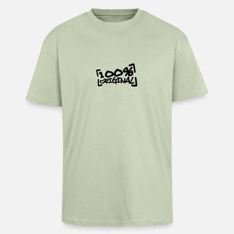 Cartoon Comic 100 % Original - Oversized Heavyweight Unisex T-Shirt - Leichtes Salbeigrün 