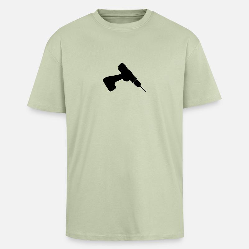 Cordless Drill - Oversized Heavyweight Unisex T-Shirt - Leichtes Salbeigrün