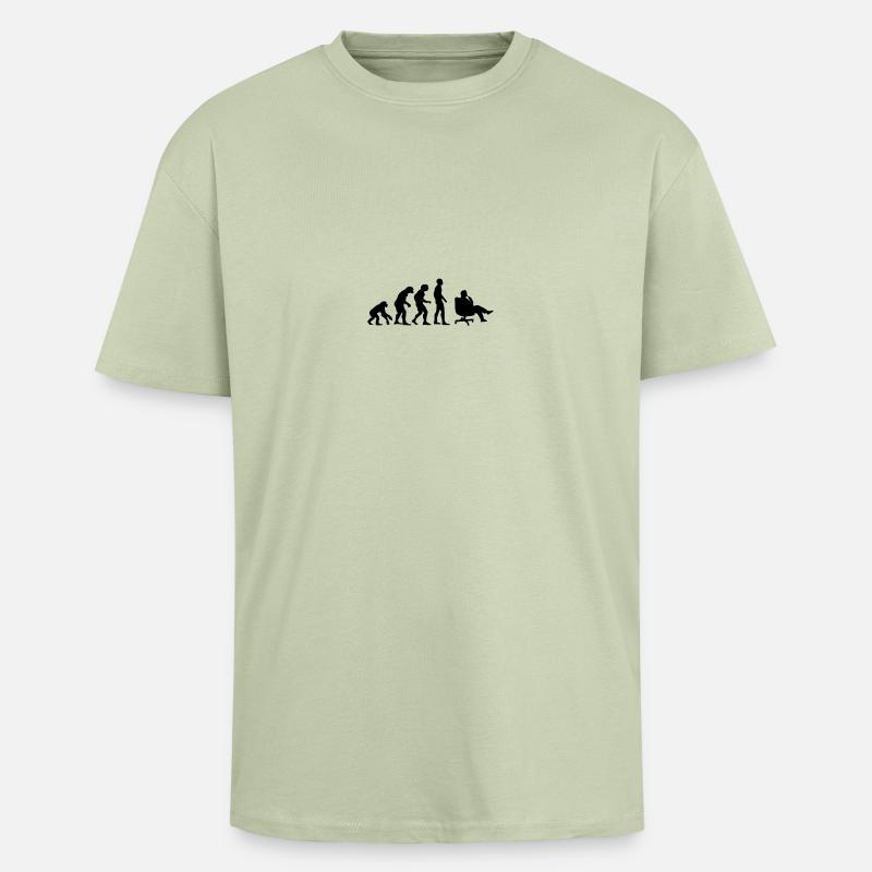 Evolution executive office - Unisex Oversized Heavyweight T-shirt - soft salvia 