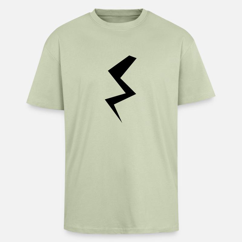 Blitzes - Oversized Heavyweight Unisex T-Shirt - Leichtes Salbeigrün 
