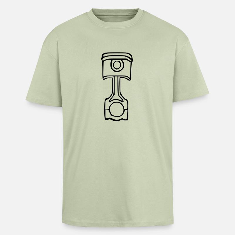 Kolben Pleuel Geschenk Geschenkidee - Oversized Heavyweight Unisex T-Shirt - Leichtes Salbeigrün 