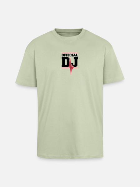 Official DJ Music Pulse - Unisex Oversized Heavyweight T-shirt - soft salvia