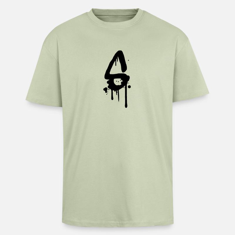 Graffiti S gouttes Farbklex spray - T-shirt unisexe oversize épais - vert sauge léger 