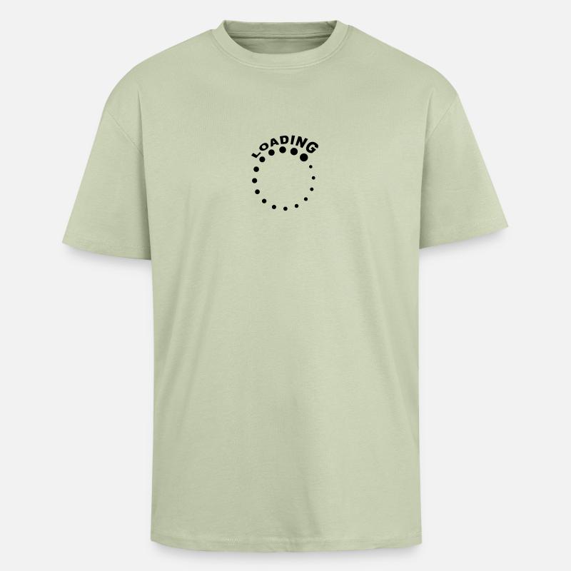 Loading - T-shirt unisexe oversize épais - vert sauge léger 