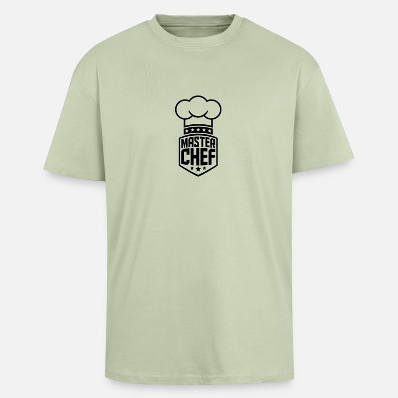 Cool Master Star Chef Logo - Oversized Heavyweight Unisex T-Shirt - Leichtes Salbeigrün