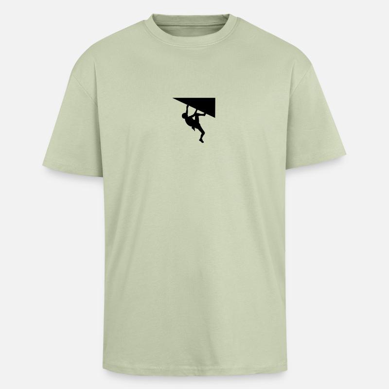 climbing - Oversized Heavyweight Unisex T-Shirt - Leichtes Salbeigrün 