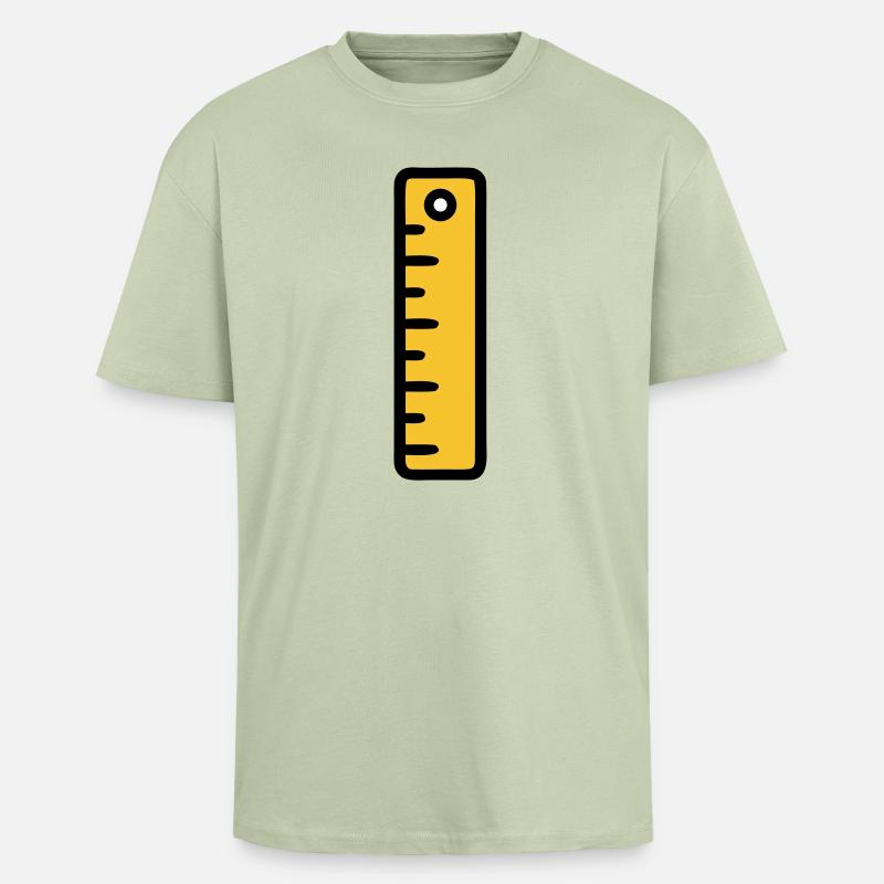 Scale Ruler Tool Office - Unisex Oversized Heavyweight T-shirt - soft salvia 