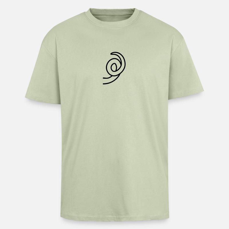 RingTail cochon - T-shirt unisexe oversize épais - vert sauge léger 