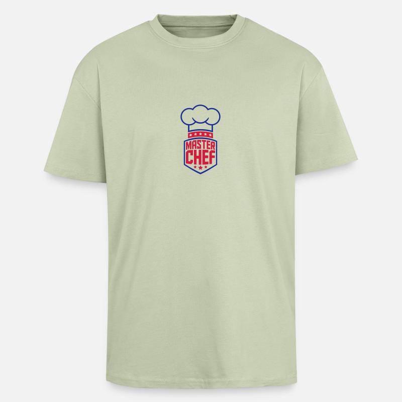 Cool Master Star Chef Logo - Oversized Heavyweight Unisex T-Shirt - Leichtes Salbeigrün 