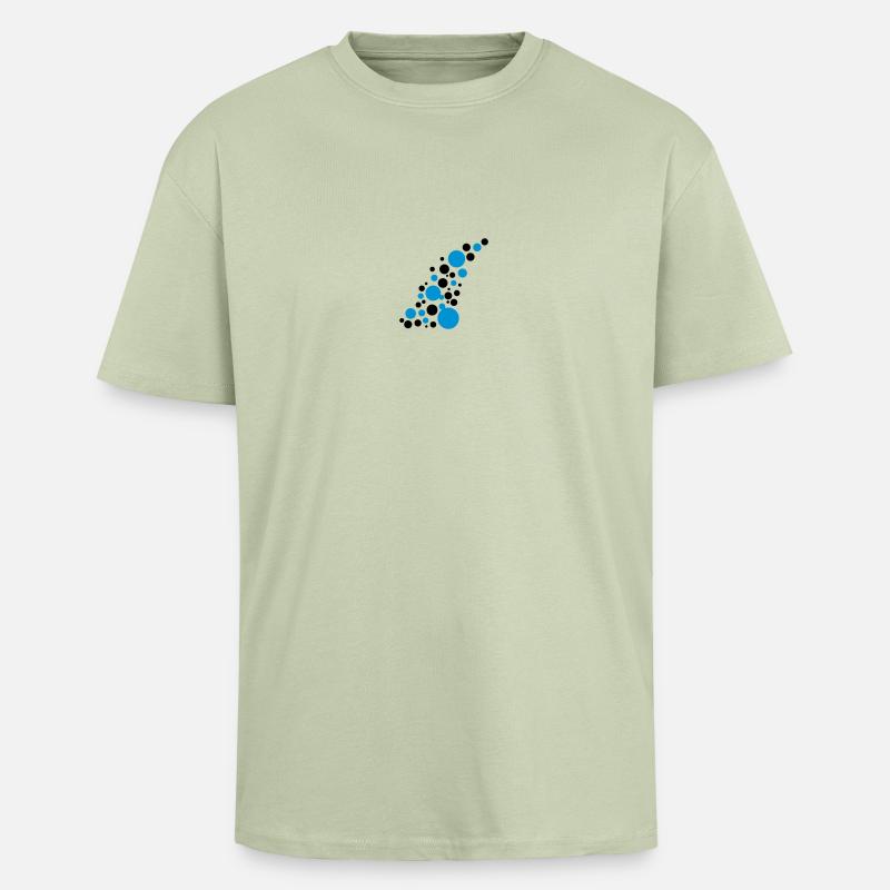 Circle points pattern design - Unisex Oversized Heavyweight T-shirt - soft salvia 