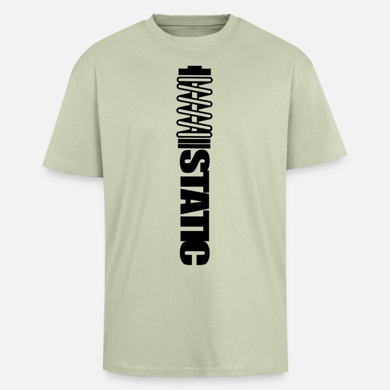 statisch - Oversized Heavyweight Unisex T-Shirt - Leichtes Salbeigrün 