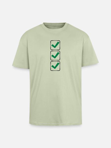3 hook buttons - Unisex Oversized Heavyweight T-shirt - soft salvia