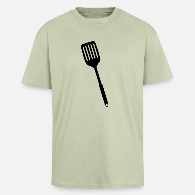 Kochen - Oversized Heavyweight Unisex T-Shirt - Leichtes Salbeigrün 