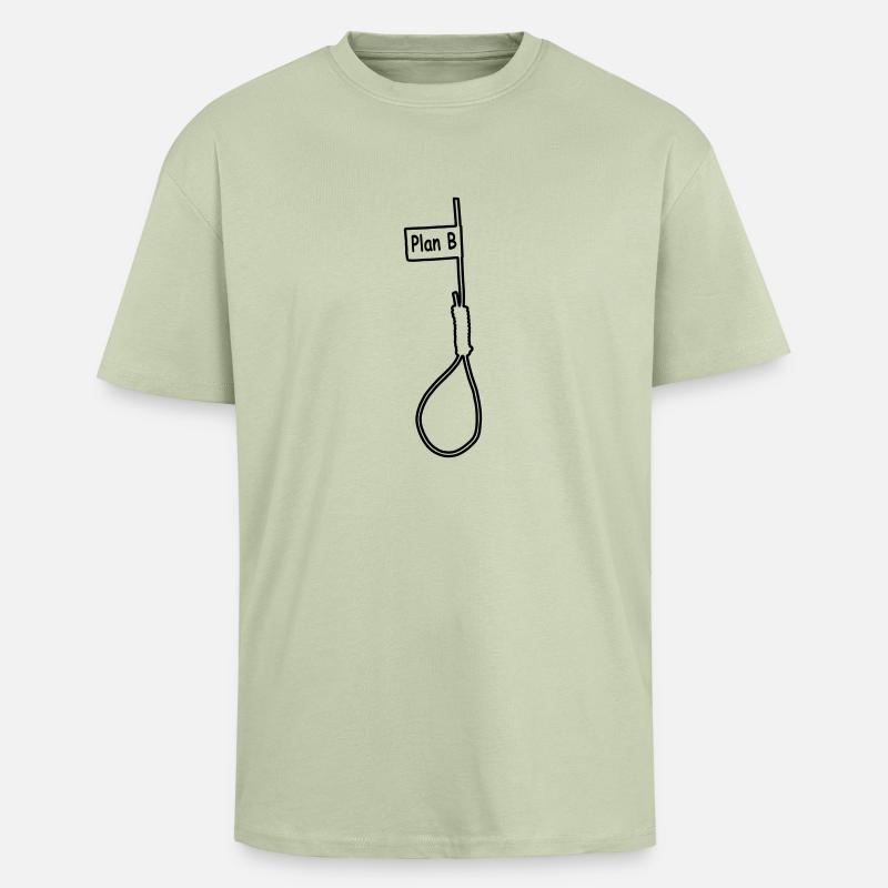 Plan B - Oversized Heavyweight Unisex T-Shirt - Leichtes Salbeigrün 
