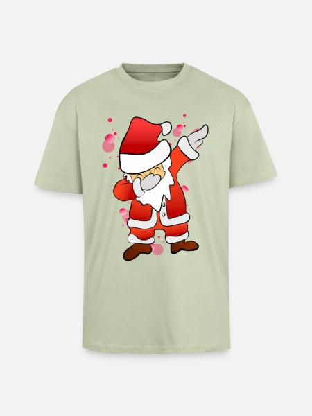 Dabbing Nicholas - Unisex Oversized Heavyweight T-shirt - soft salvia