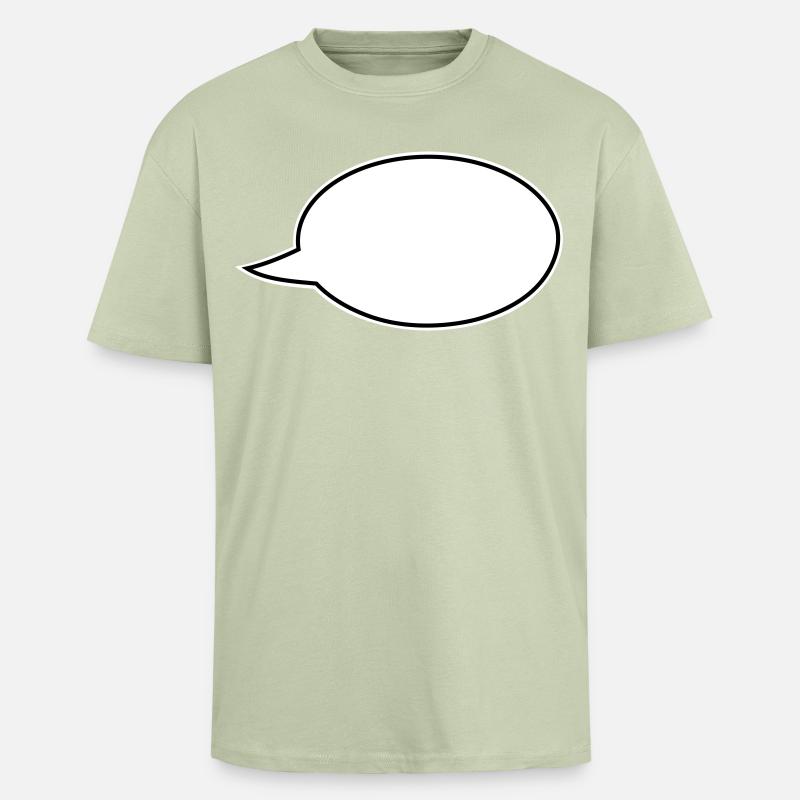 Speech bubble comic right - Unisex Oversized Heavyweight T-shirt - soft salvia 