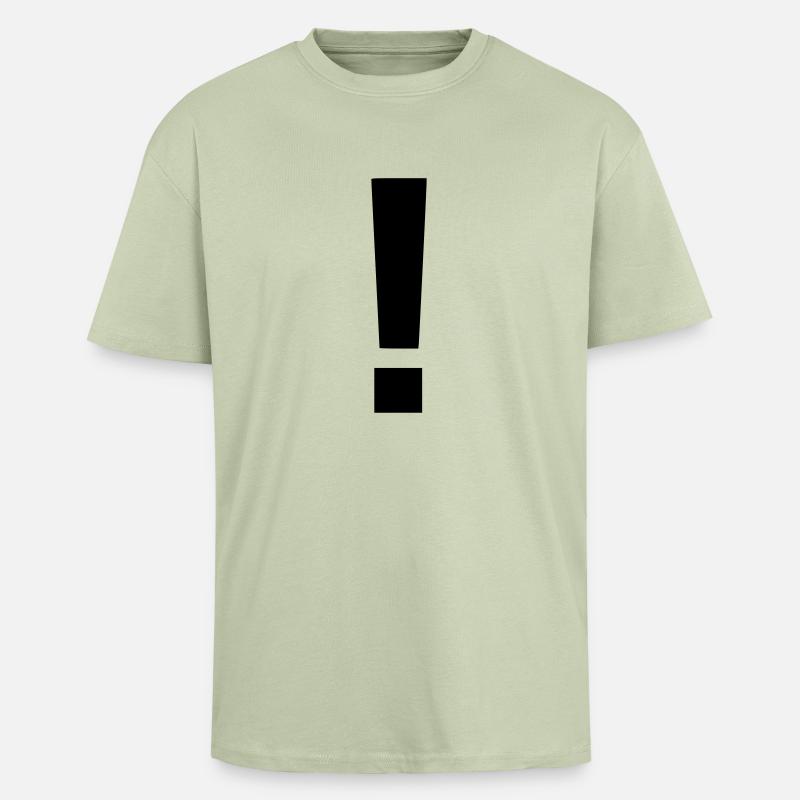 Ausrufezeichen Statement Geschenk Auffallen - Oversized Heavyweight Unisex T-Shirt - Leichtes Salbeigrün 