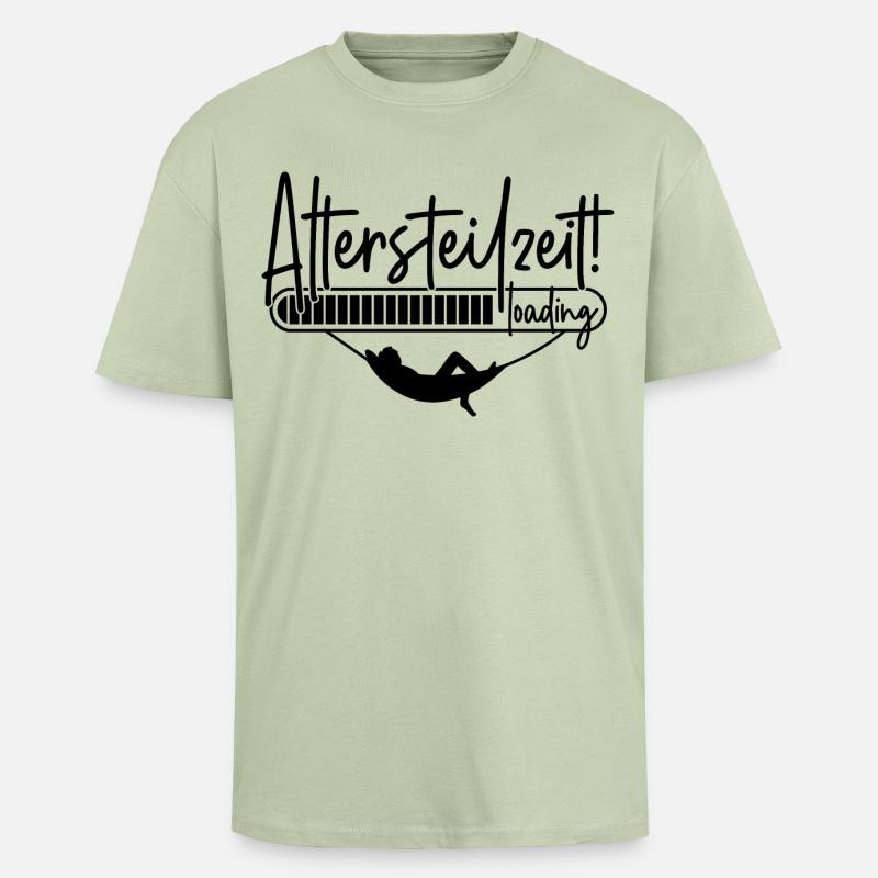 ATZ Ladebalken Hängematte Altersteilzeit loading - Oversized Heavyweight Unisex T-Shirt - Leichtes Salbeigrün 