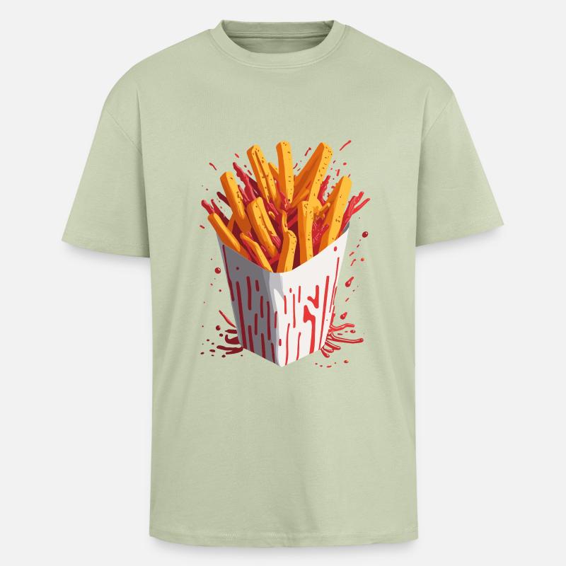 Explosive Chips - Oversized Heavyweight Unisex T-Shirt - Leichtes Salbeigrün 
