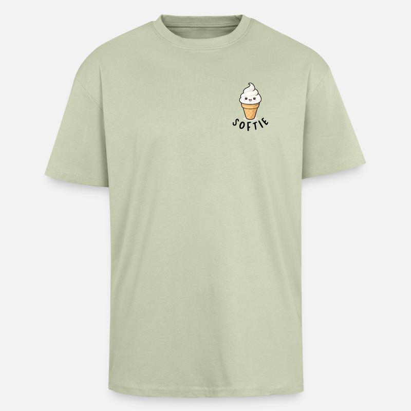 Softie Softeis Lover Eiscreme Icon Geschenk - Unisex Oversized Heavyweight T-shirt - soft salvia 