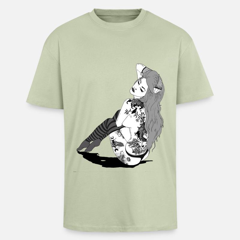 882EB5CC 391F 4E34 A595 06EB4ADAD40E - Oversized Heavyweight Unisex T-Shirt - Leichtes Salbeigrün 
